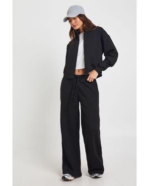 Boohoo Funnel Neck Zip Through Sweatshirt Tracksuit - Blue