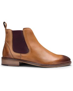 London Brogues Leather Classic Chelsea Boots - Brown