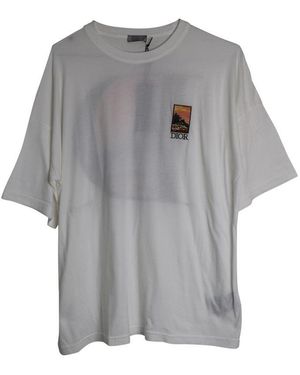 Dior White Mount Zion Graphic Print Crew Neck T-shirt - Grey