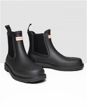 HUNTER Commando Chelsea Boot - Black