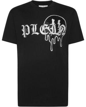 Philipp Plein T-Shirt Met Ronde Hals Smile - Zwart