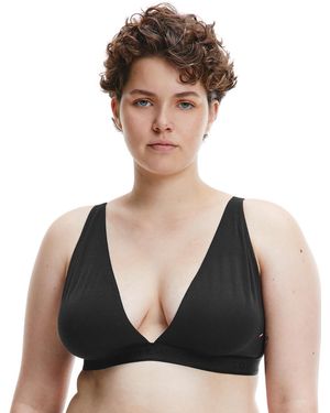 Tommy Hilfiger Th Seacell Triangle Bralette Curve - Black