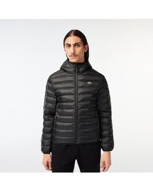 Lacoste Hooded Puffer Jacket - Black