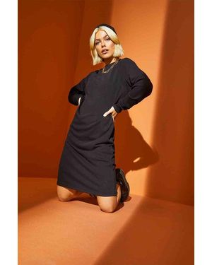 Urban Bliss Recycled Quartz Jersey Sweat Dress - Brown