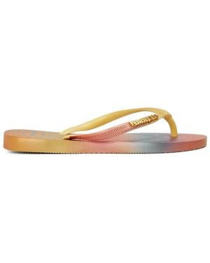 Havaianas Slim Gradient Sunset Ballet Flip Flops - Yellow