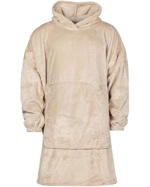 Heat Holders Warm Fleece Oversized Blanket Hoodie - Natural