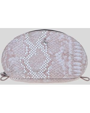 Ashwood Leather 'Philippa' Real Makeup Bag - Pink