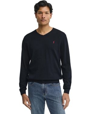 POLO CLUB V-Neck Jumper Pullover11 - Blue