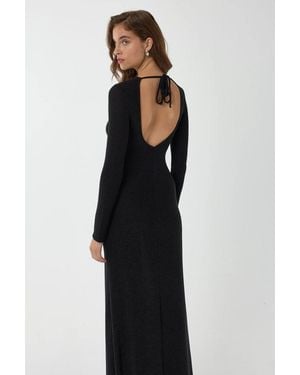 Hiccup Elegant Maxi Dress - Black