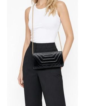 SVNX Quilted Chain Clutch Bag - Black