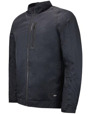 Oakley City Performance Long Sleeve Zip Up Bomber Jacket 412423 02E Cotton - Blue