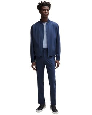 BOSS Zip Pocket Regular Bomber Jacket - Blue