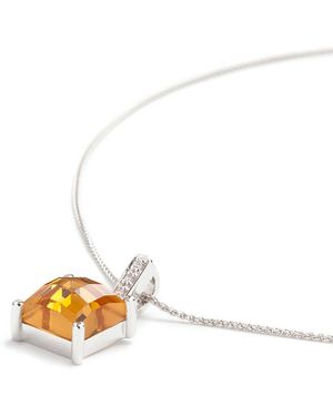 Orphelia 925 Sterling Chain With Pendant - White