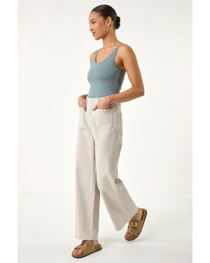 Roman Petite Cotton Stretch Pocket Jean - White