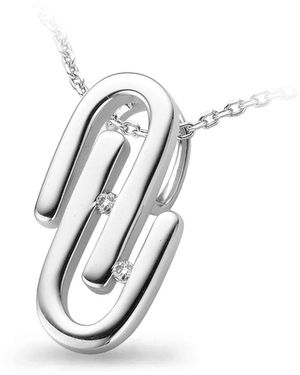 Orphelia 925 Sterling Chain With Pendant - White