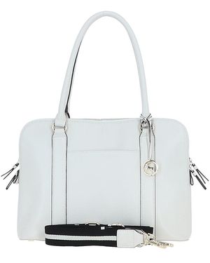 Ashwood Leather 'Cuore Di Cuoio' 3 Section Large Handbag - White