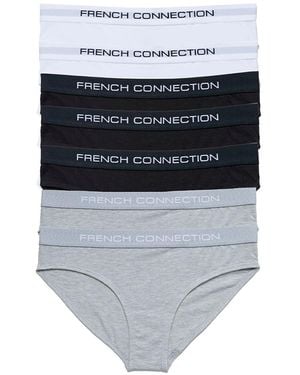 French Connection 7 Pack Cotton Ladies Briefs - Black