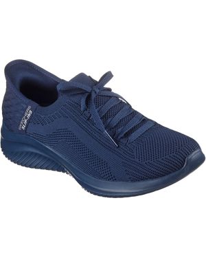 Skechers Ultra Flex 3.0 Pure Colour Textile Dark Trainers - Blue