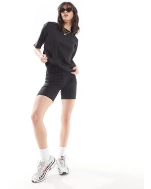 Noisy May Ribbed Legging Short Co-Ord - Black
