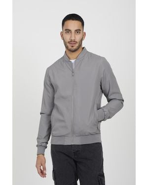 Brave Soul 'Sanjay' Bomber Jacket - Grey