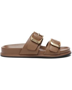 EverAu Australia Ever Au Mounish Slides With Sole - Brown