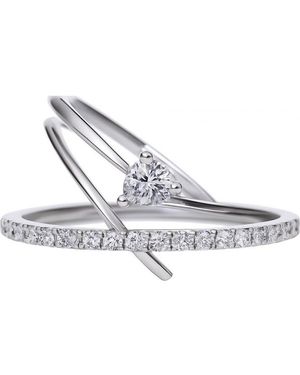 Diamonfire 6118391082165 Ladies Ring Sterling - Metallic