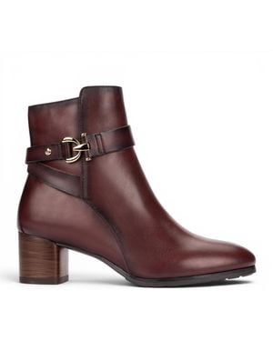 Pikolinos Leather Ankle Heeled Boots - Brown
