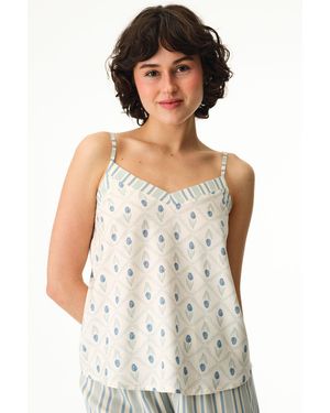 Penti Serenity Floral Tank Pyjama Top - White