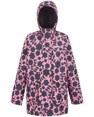 Regatta Ladies Orla Kiely Swing Ii Floral Waterproof Jacket () Material_Synthetic - Purple