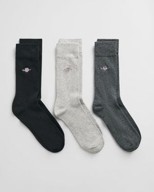 GANT Shield Logo Socks 3-Pack - White