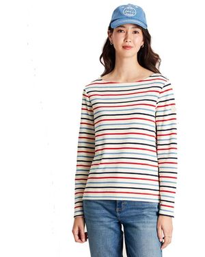 Joules Harbour Cotton Long Sleeved Top - White