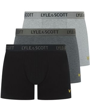 Lyle & Scott And Barclay 3Pk Trunks - Grey