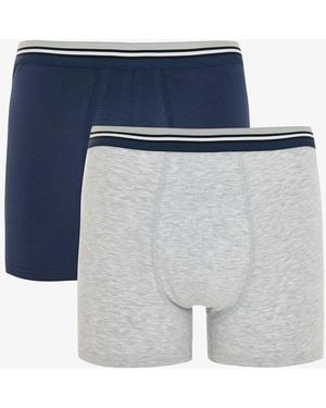 Penti Cotton Elastane Boxer Briefs, 2 Pack - Blue