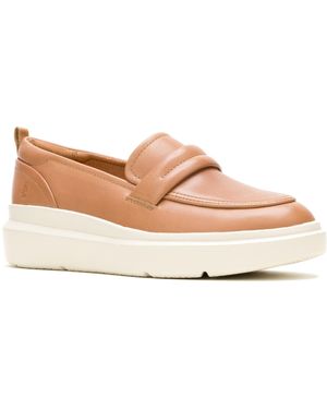 Hush Puppies Joy Penny Leather Loafers - Natural