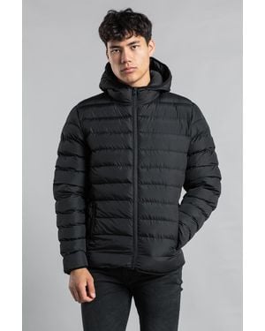 Tokyo Laundry Padded Hooded Jacket With Full Zip - Grey