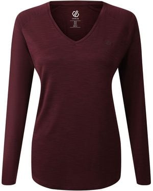 Dare 2b Ladies Discern Long Sleeve T-Shirt (Fig) - Purple