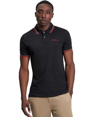 Ben Sherman Signature Pique Polo Shirt - Black
