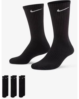 Nike Sx7664 Everyday Cushion Crew Training Socks (3 Pairs) - Black