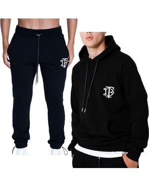 Other Fairdim Tracksuits Pullover Fleece Hoodie Gym Joggers Cotton - Black