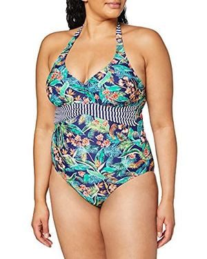 Pour Moi Havana Breeze Halterneck Swimsuit - Blue