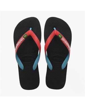 Havaianas Hav Brasil Mix Flip Flops/ Ruby - Black