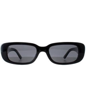 Montana Rectangle Shiny Smoke Polarized Mp65 - Black