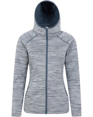 Mountain Warehouse 'Isocool Dynamic Chakra' Hoodie With Chin Guard Cosy Jacket - Blue