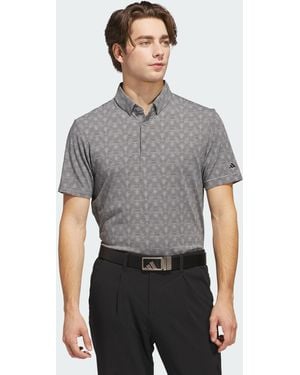 adidas Originals Go-To Printed Stripe Polo Shirt - Grey