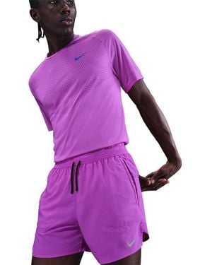 Nike Dri Fit 5 Brief Lined Running Shorts - Purple