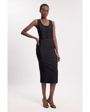 Karen Millen Bandage Midi Skirt - Black