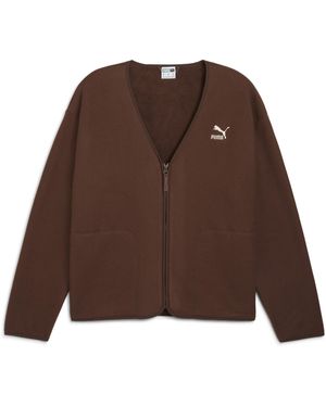 PUMA Classics Relaxed Cardigan - Brown