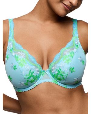 Primadonna Cala Luna Half Padded Plunge Bra Ice Dream - Blue