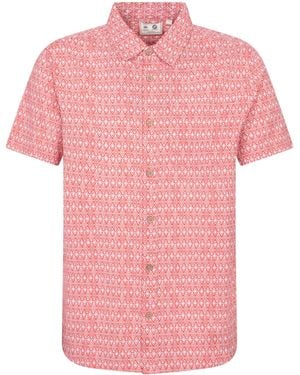 Mountain Warehouse 'Preston Illustration' Shirt Breathable Summer Holiday Top Cotton - Pink