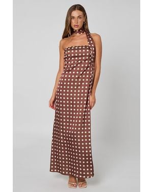 Urban Bliss Spot Bandeau Maxi Dress - Red